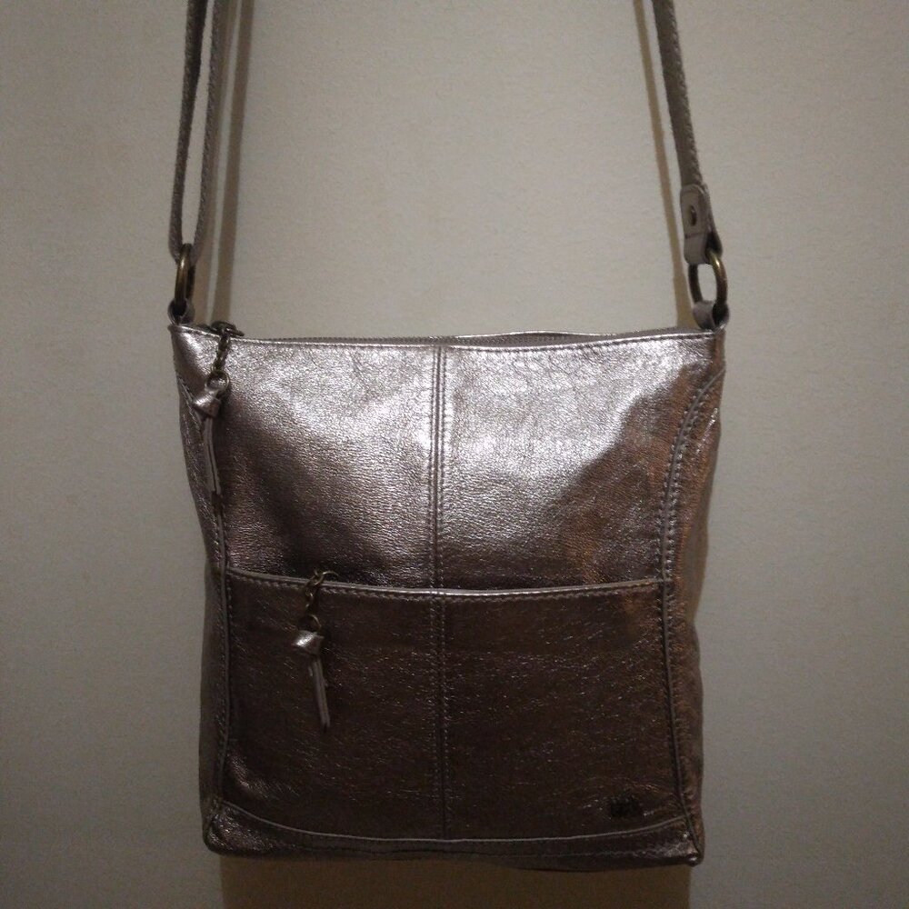 The Sak metallic bronze leather shoulder bag